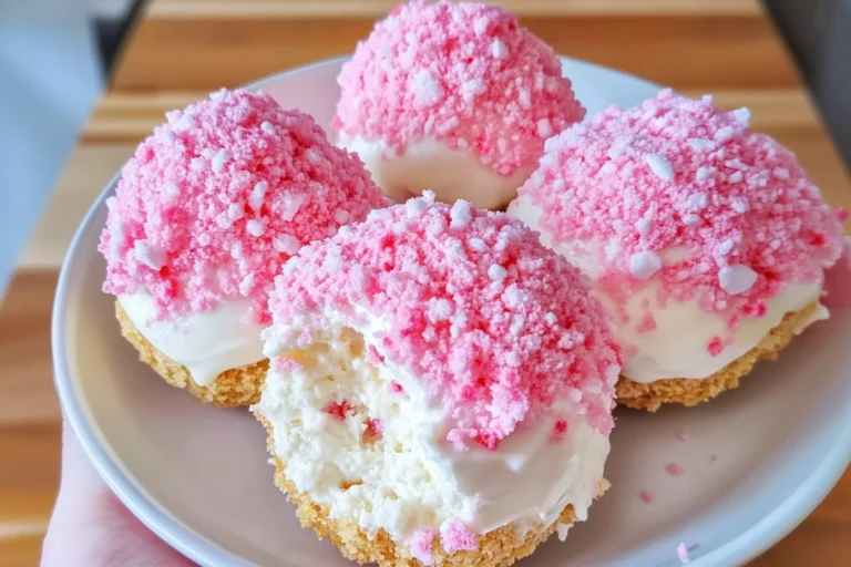 Crispy Cotton Candy Cheesecake Bombs – No-Bake Dessert Magic