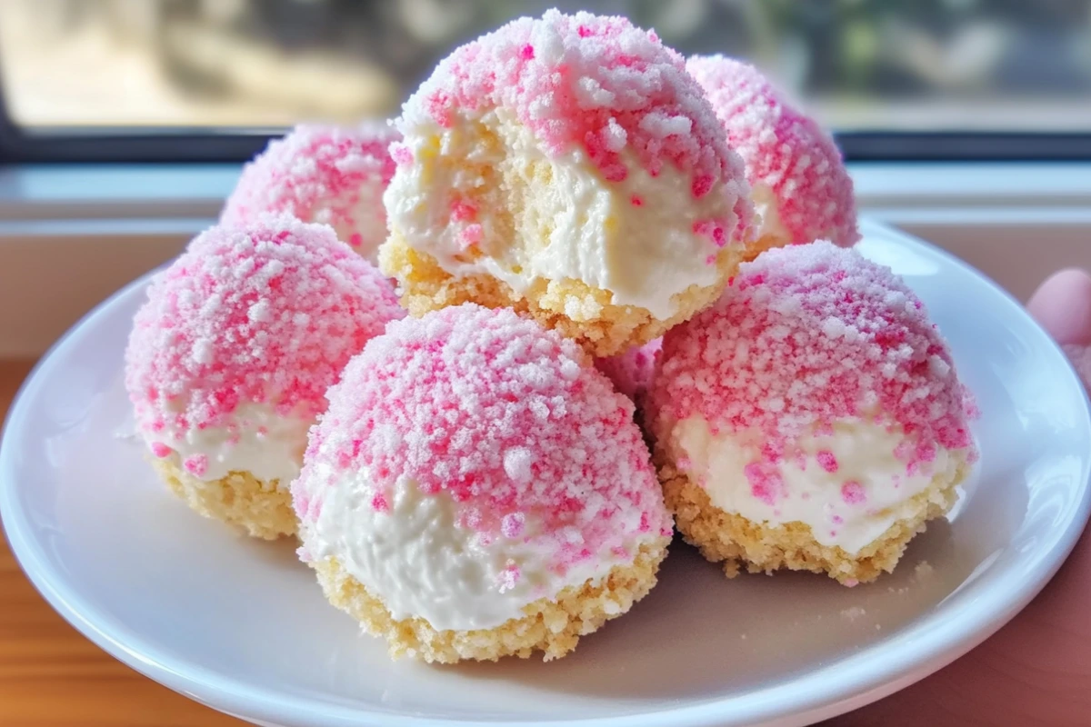 Crispy Cotton Candy Cheesecake Bombs – No-Bake Dessert Magic 