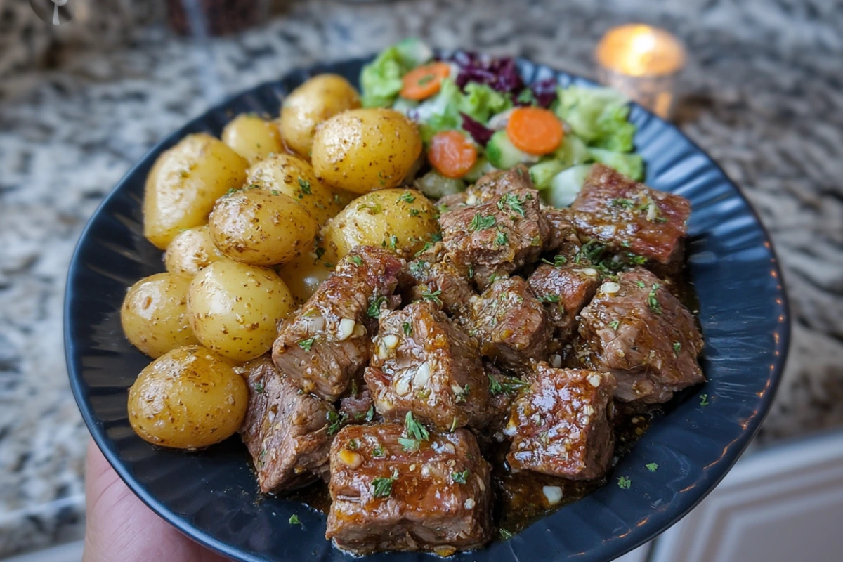 Slow Cooker Garlic Butter Beef Bites & Potatoes – Tender & Flavorful One-Pot Meal 