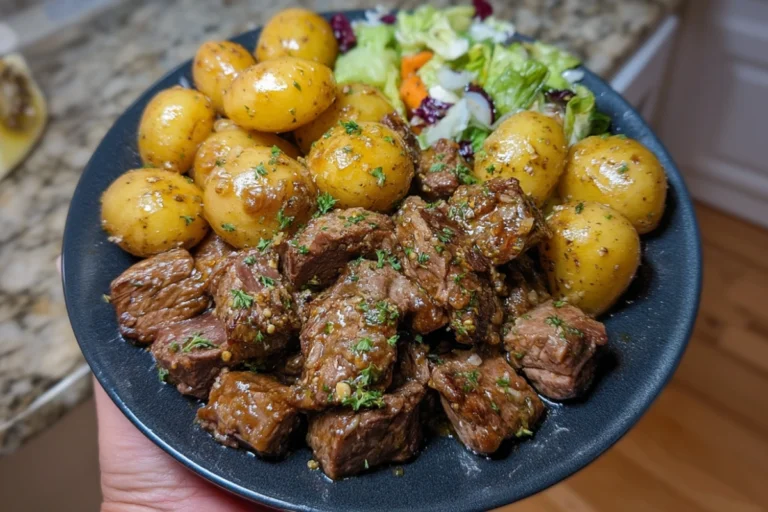 Slow Cooker Garlic Butter Beef Bites & Potatoes – Tender & Flavorful One-Pot Meal