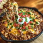 Meaty Texas Trash Dip – Cheesy Hot Dip Loaded with Beef, Beans & Bold Tex-Mex Flavor