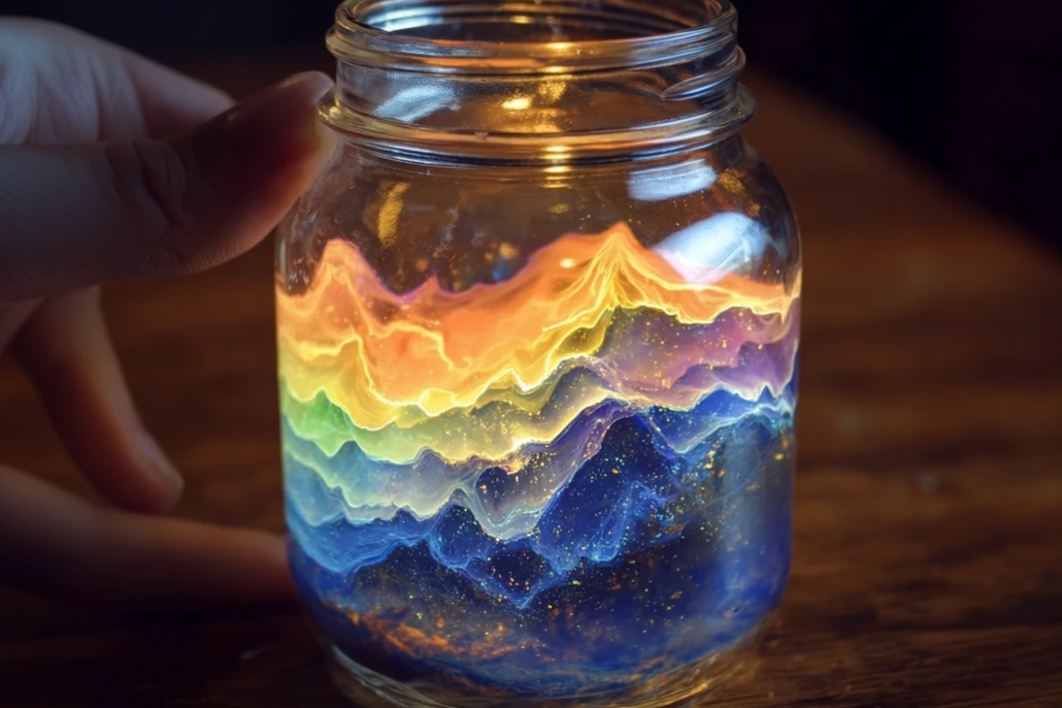 How to Make a Rainbow Lava Lamp in a Jar
