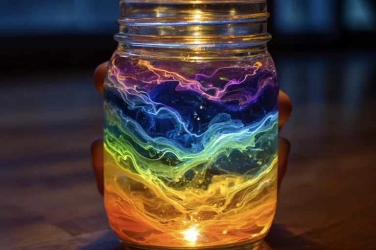 How to Make a Rainbow Lava Lamp in a Jar