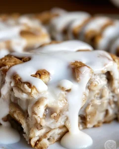 High-Protein Cinnamon Roll Baked Oatmeal