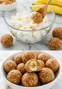No-Bake Cottage Cheese Banana Peanut Butter Bites