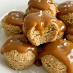 No-Bake Salted Caramel Peanut Butter Cottage Cheese Bites