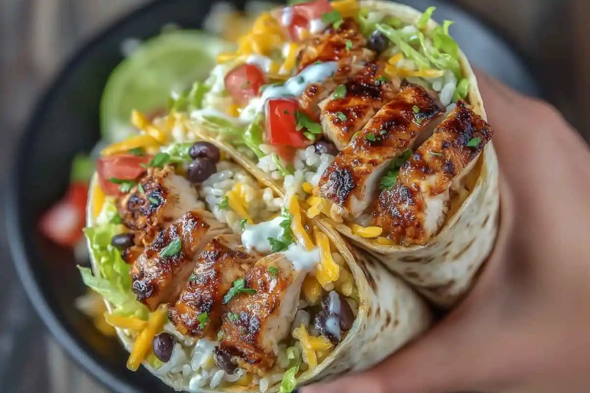 Chipotle Ranch Grilled Chicken Burritos