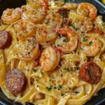 Shrimp & Smoked Sausage Pasta with Creamy Cajun Sauce