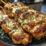 Grilled Ranch Garlic Parmesan Chicken Skewers