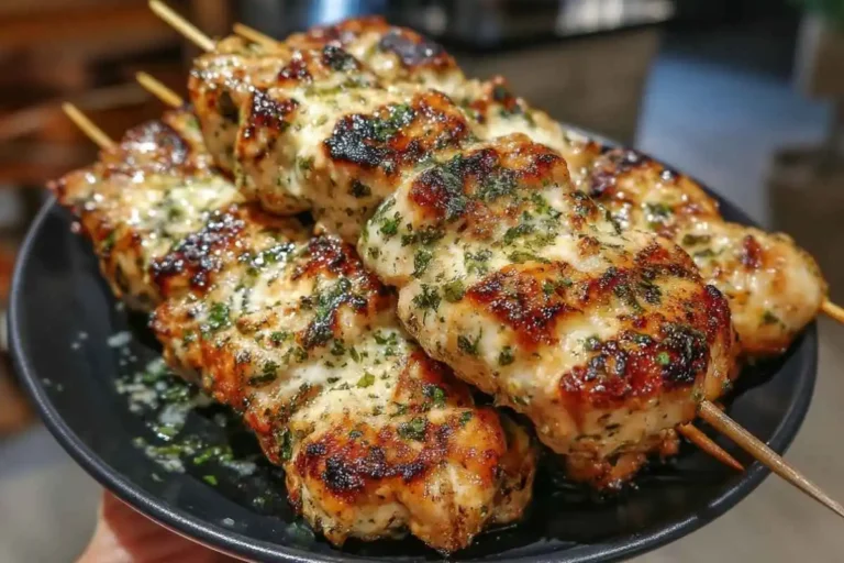 Grilled Ranch Garlic Parmesan Chicken Skewers