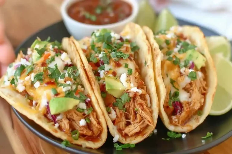Coconut Lime Chicken Tacos with Sweet Chili Drizzle