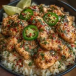Garlic Butter Chicken Bowls with Jalapeño Cheddar Rice