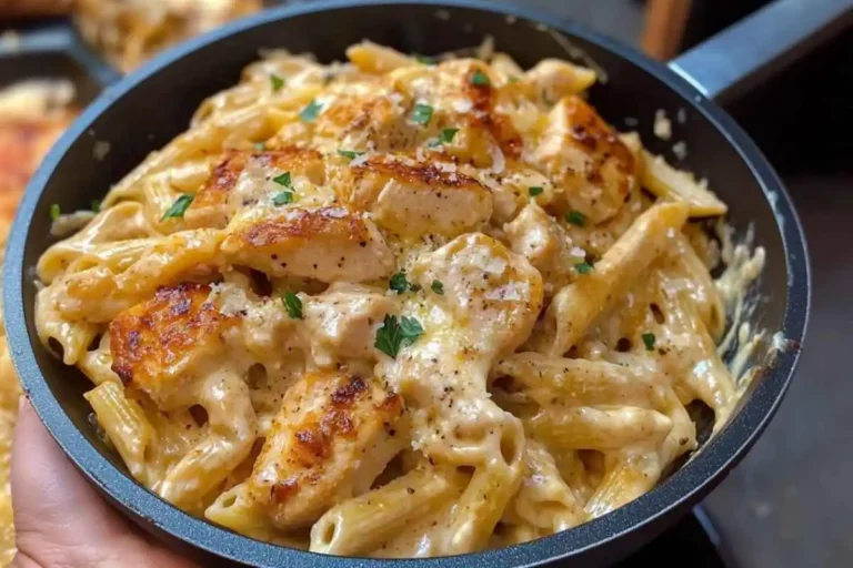 Cheesy Garlic Parmesan Chicken Pasta Skillet