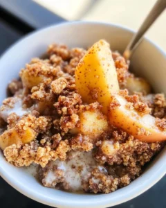 Healthy Breakfast Apple Crumble