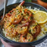 Garlic Butter Shrimp & Rice Bowls with Lemon Herb Drizzle